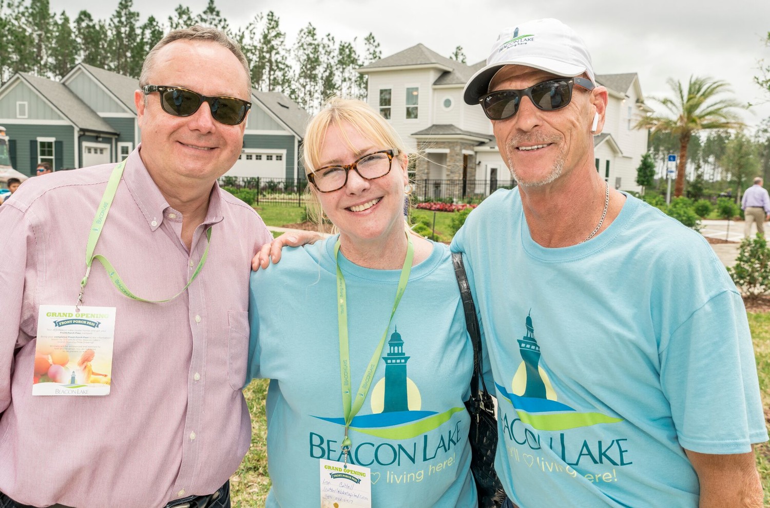 BBX Executives Blaz Kovacic, Lisa Cathell and Bruce Parker enjoy the Beacon Lake grand opening event on April 21.